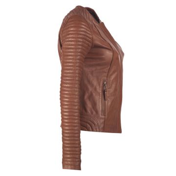 Womens Leather Bomber Jacket