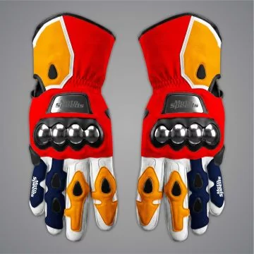 cowhide leather racing gloves mens 2024-2025
