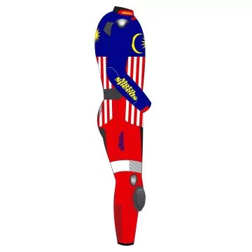 Malaysia Flag Supermoto Leather Suit