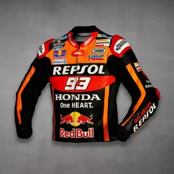 Motorrad Biker Jacke Marc Marquez Honda Repsol 2017 Linke ansicht