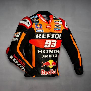Chaqueta de moto Marquez 93 Honda Repsol Negra 2017