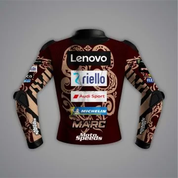 Marc Marquez Ducati 2025 Italian GP replica jacket, back view