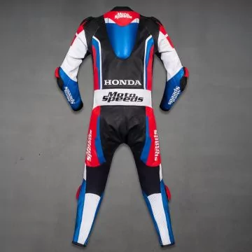 Marc Marquez Honda CBR Leathers 2020 back view