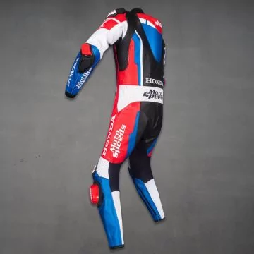 Marc Marquez Honda CBR Leathers 2020 left side view