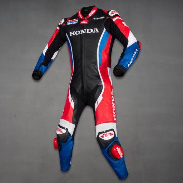 Marc Marquez Honda CBR Leathers 2020 left view