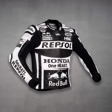 veste de course en cuir de vachette homme