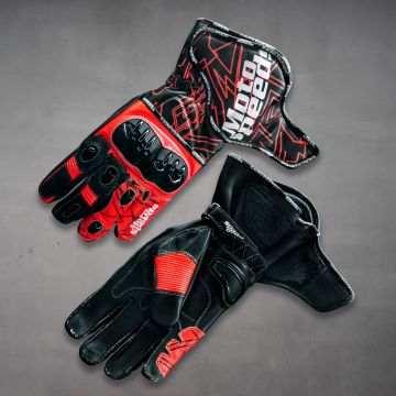 Gants de moto rouges et noirs Marc Marquez 2021