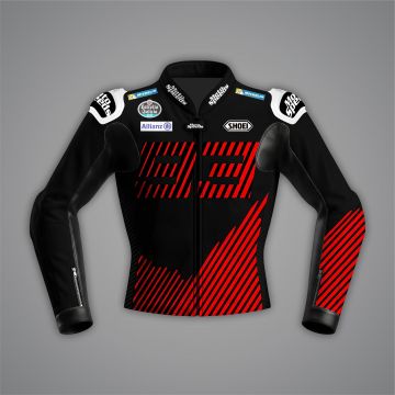 Giacca da moto rossa e nera Marc Marquez Ducati WT 2023