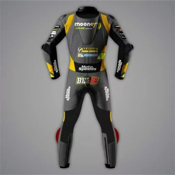 Marco Bezzecchi Ducati Full Leather Suit VR46 Racing Team back view