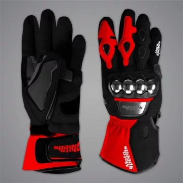 Marco Bezzecchi MotoGP Racing Gloves Aprilia 2026 palm and knuckle side views
