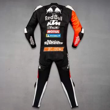 Maverick Viñales Leathers Winter Test 2024 back view