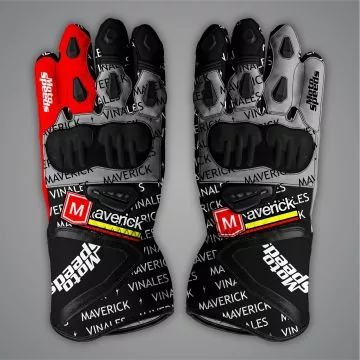 マーベリック・ビニャーレス 英国GP 2024 レプリカレーシンググローブ 手の甲側