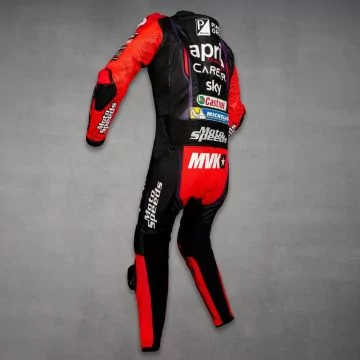 Costume Maverick Vinales MotoGP 2023 vue du côté gauche