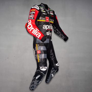 Maverick Viñales Traje de Aprilia para Moto GP Británico 2024