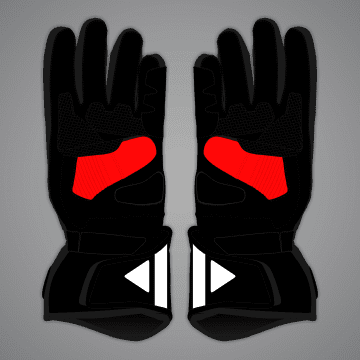 Maverick Vinales Gloves MotoGP 2024 palm view