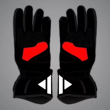 Maverick Vinales Gloves MotoGP 2024 palm view