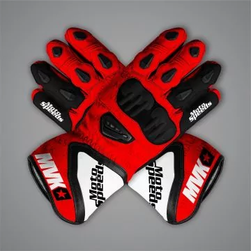 Luvas de Motocicleta Maverick Vinales Preto Vermelho MotoGP 2024