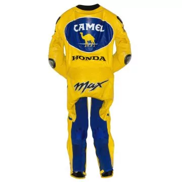 Max Biaggi Yellow Racing Suit Camel Honda MotoGP 2004
