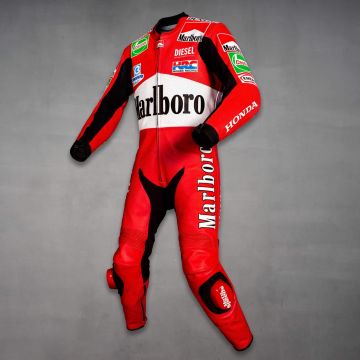 Max Biaggi Honda GP 1997 Racing Leathers left view