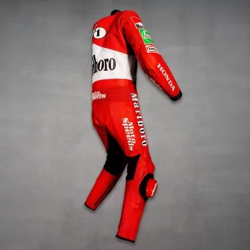 Biaggi Honda GP 1997 racing leathers, right back view