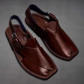 leather chappals for men