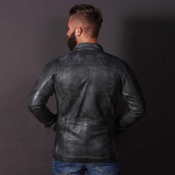 Giacca in Pelle Casual da Uomo Frost Fashion