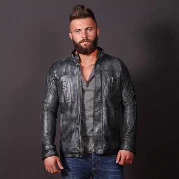 Men Casual Leather Jacket
