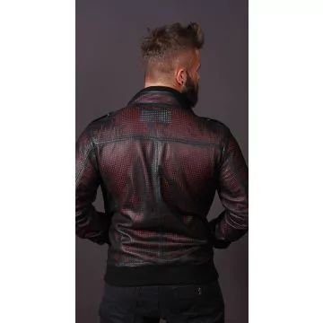 Herren Leder Bomberjacke