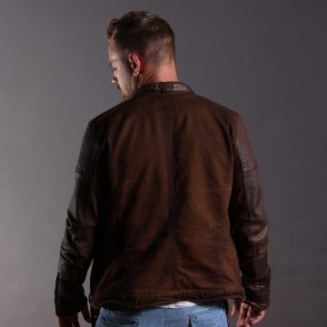 Herrenmode Urbane Lederjacke