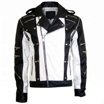 Giacca in pelle di Michael Jackson Pepsi in bianco e nero