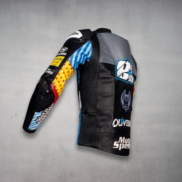 Miguel Oliveira Racing Biker Jacket Aprilia Winter Test 2022 left side view