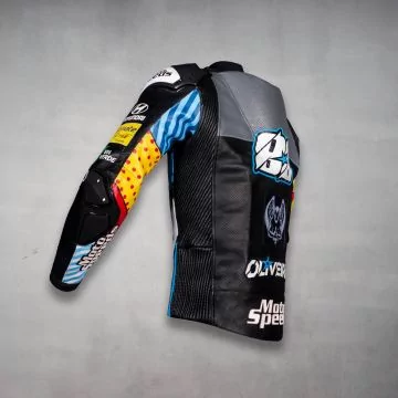 Blousons Moto Aprilia Miguel Oliveira Essai d'hiver 2022 vue du côté gauche
