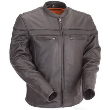 Veste de moto en cuir premium pour biker
