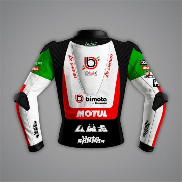Alex Lowes Motorcycle Racing Jacket Kawasaki SBK 2026 back view