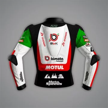 Alex Lowes Motorcycle Racing Jacket Kawasaki SBK 2026 back view