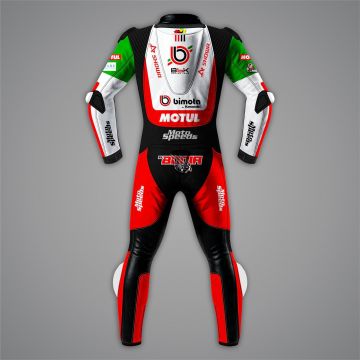 Axel Bassani Motorcycle Race Suit Kawasaki SBK 2026 back view