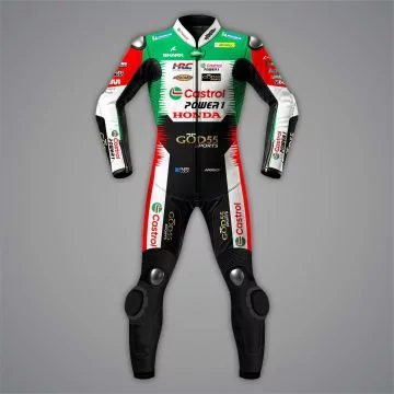 Johann Zarco Castrol Honda LCR MotoGP 2026 leather race suit