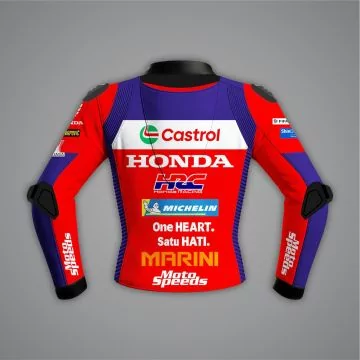 Luca Marini Racing Jacket Honda Castrol MotoGP 2026 back view