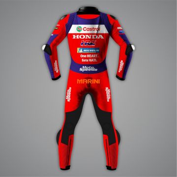 Luca Marini Suit Honda HRC Castrol MotoGP 2026 back view