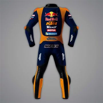 Combinaison de course en cuir Maverick Vinales Red Bull KTM, vue de dos