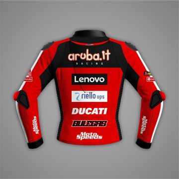 Nicolo Bulega Ducati Motorcycle Track Jacket SBK 2026 back view