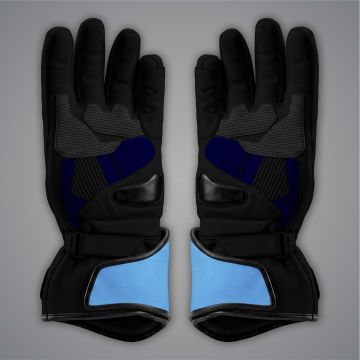 Alex Marquez MotoGP 2025 full-grain leather motorbike gloves with protective knuckles