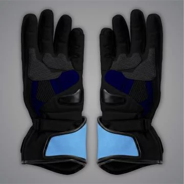 Alex Marquez MotoGP 2025 full-grain leather motorbike gloves with protective knuckles