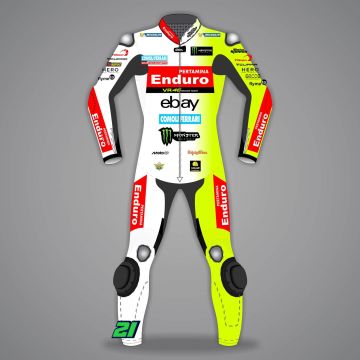 Motorsykkelklær i hvitt Franco Morbidelli MotoGP 2025