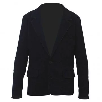 Blazer en daim marine