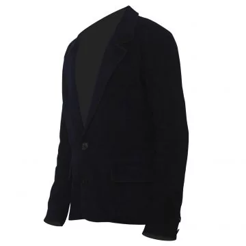 Blazer en Suède Bleu Marine Mode
