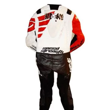 Neil Hodgson Honda AMA 2008 full leather race suit, back view