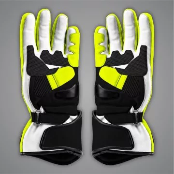 Alvaro Bautista Neon Gul Motorcykelhandskar SBK 2023