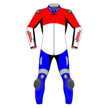 Niederlande Runde Flaggen Leder Motorradanzug