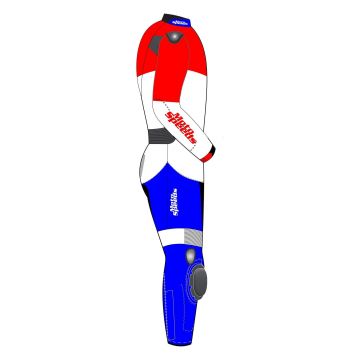 Niederlande Runde Flaggen Leder Motorradanzug